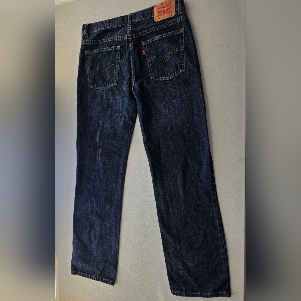Levi Strauss 514 Straight Leg Denim Dark Indigo Blue Minimalist Core Indie Skate - Picture 8 of 13